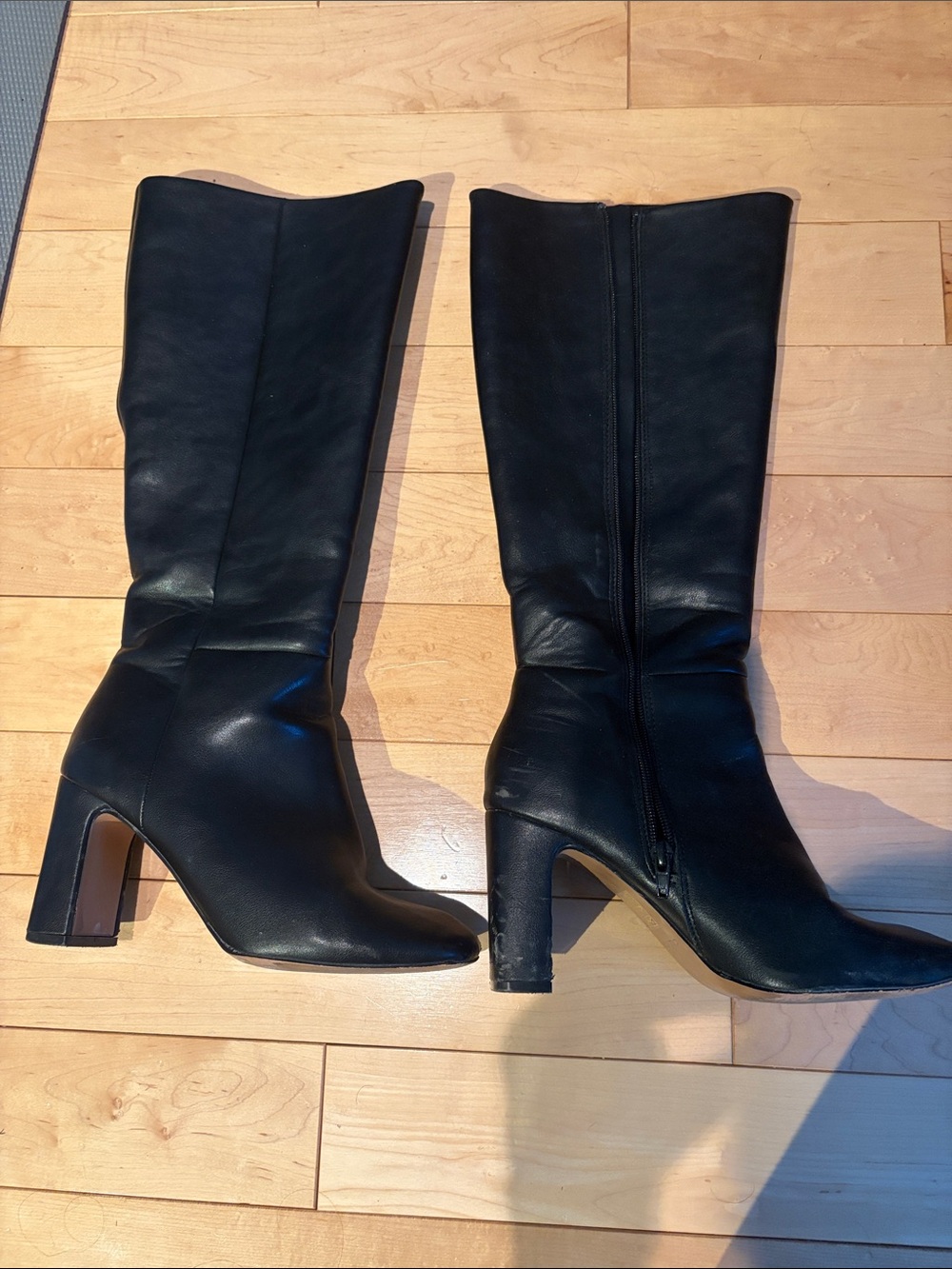 Classic Tall Black Leather Women's Boots